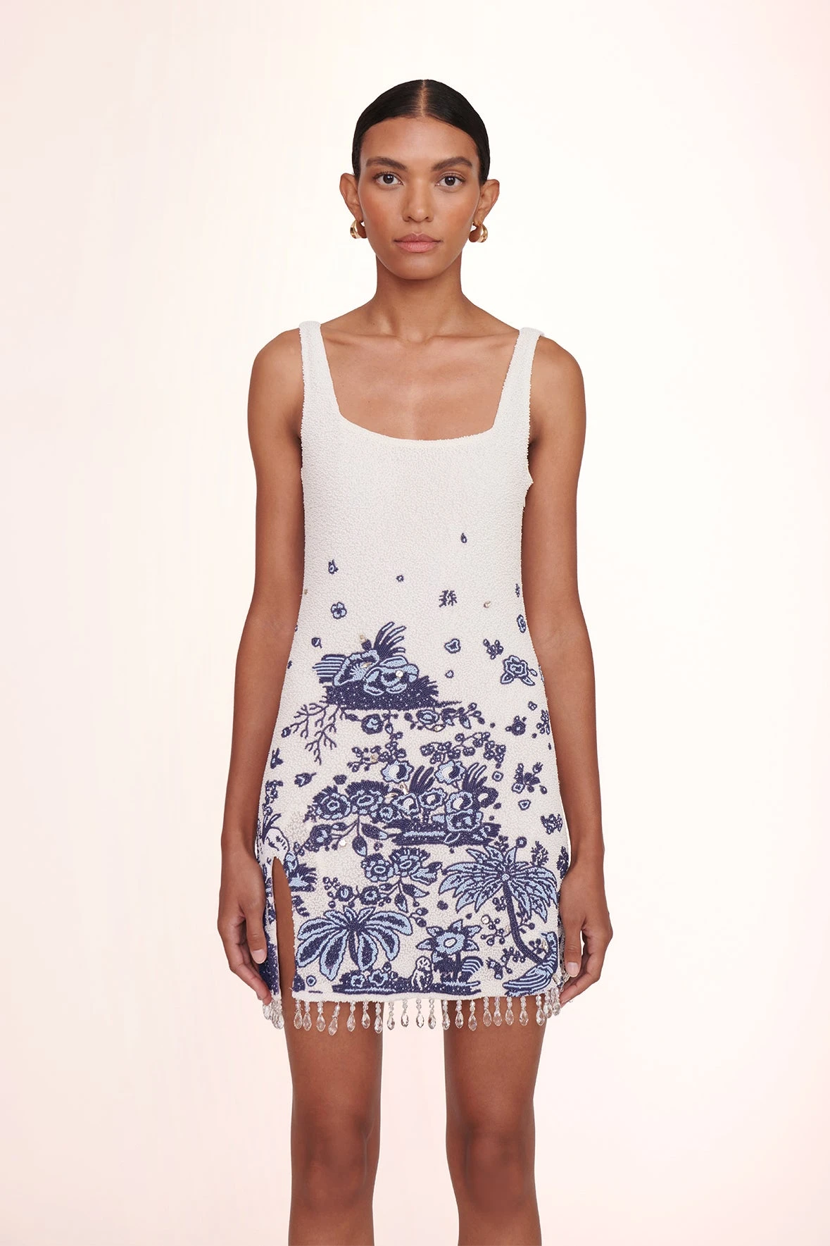 LE SABLE DRESS | BLUE TOILE LE SABLE DRESS | BLUE TOILE -Staud Store le sable dress blue toile 01144 web