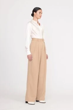 LUISA PANT | CAMEL SUITING -Staud Store luisa pant camel 11 2c805a4e f91f 4ec9 87af eebd11c4943e