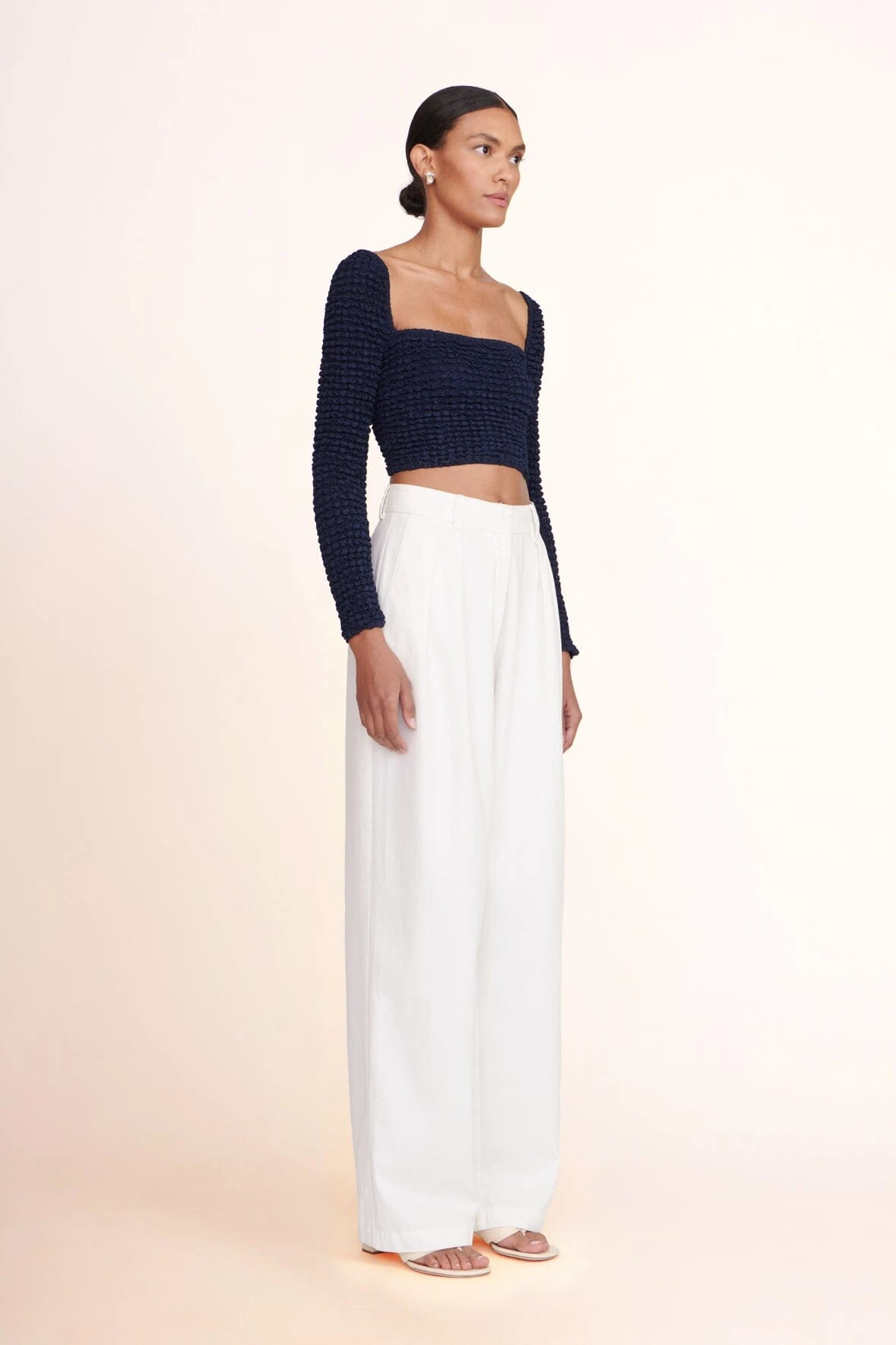 LUISA PANT | IVORY LUISA PANT | IVORY -Staud Store luisa pant ivory 4