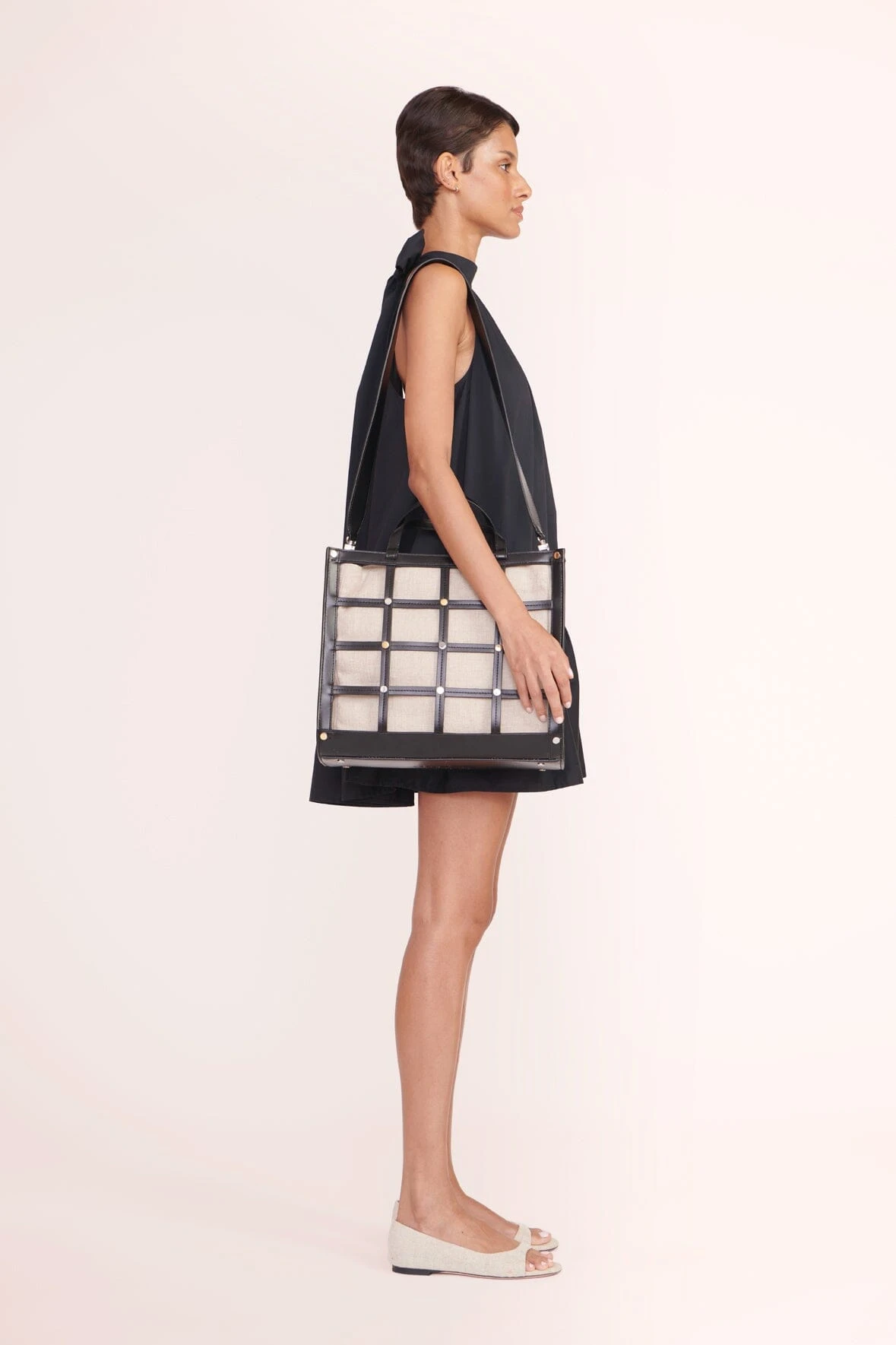 EMMA TOTE | BLACK NATURAL EMMA TOTE | BLACK NATURAL -Staud Store marlowe dress black 00127 web