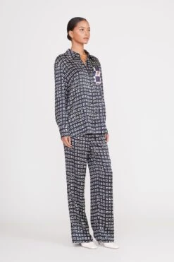 MARTHA TUNIC | NAVY GEOSCAPE DOG CHECK 4 MARTHA TUNIC | NAVY GEOSCAPE DOG CHECK -Staud Store martha tunic navy geoscape 3 21461f11 8209 4fc1 a816 0a57093bac7b
