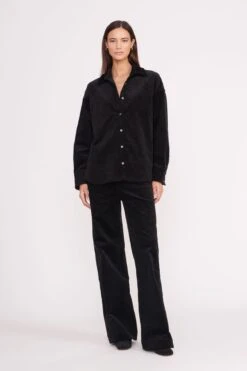 MATTHEW SHIRT | BLACK -Staud Store matthew shirt black 4 352ce8ed 8721 44be a8dc 0006836f5cad