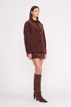 MATTHEW SHIRT | MAHOGANY -Staud Store matthew shirt mahogany 6 ed973ca1 bdb0 4630 be1e 8d30e274e1e3