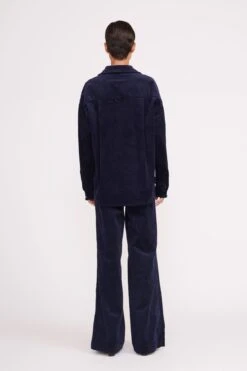 MATTHEW SHIRT | NAVY -Staud Store matthew shirt navy 1