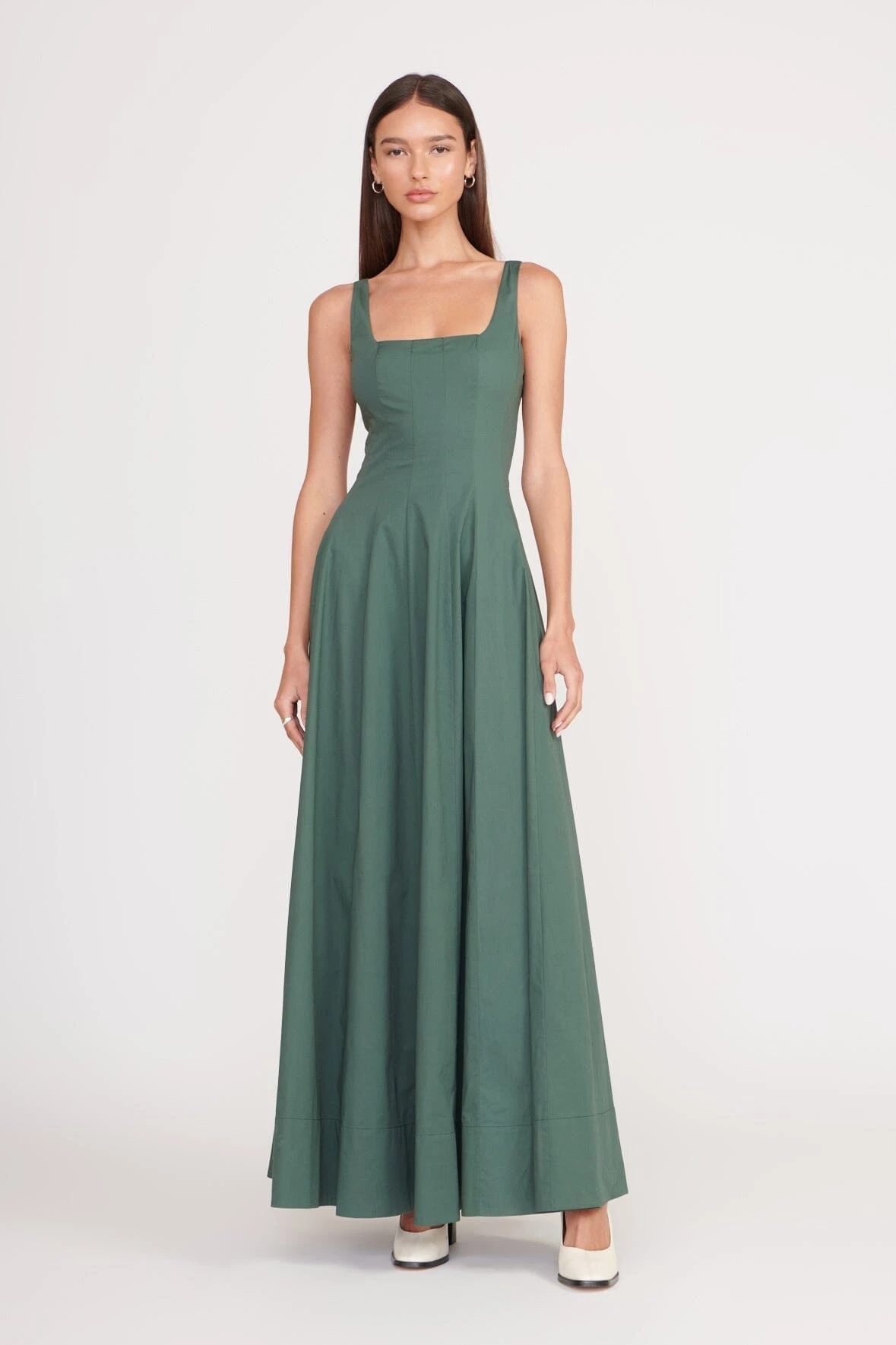 WELLS MAXI DRESS | PINE WELLS MAXI DRESS | PINE -Staud Store