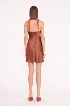 MINI CADENCE DRESS | CLOVE -Staud Store mini cadence dress clove 02708 web 1