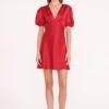 MINI MILLA DRESS | RUBY -Staud Store mini milla dress ruby 02749 web