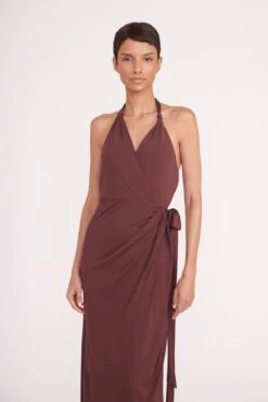 REAGAN DRESS | BARK -Staud Store reagan dress bark 01557 web