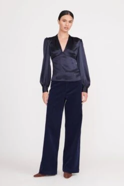 ROSENDA TOP | NAVY -Staud Store rosenda top navy 4 3d021d55 0f82 49c6 833e d4cf32ff5097