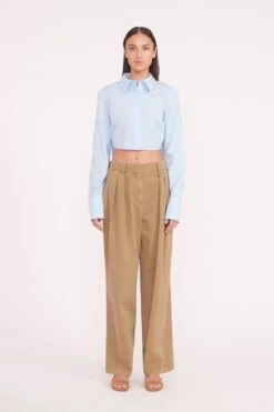SENECA TOP | FRENCH BLUE -Staud Store seneca top french blue luisa pant rosemary 05509 web