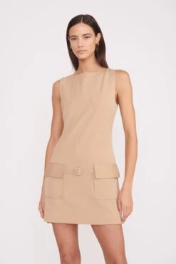 SHEILA DRESS | CAMEL 5 SHEILA DRESS | CAMEL -Staud Store sheila dress camel 1