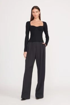 SILHOUETTE TOP | BLACK -Staud Store silhouette top black 3 22931b7a ad14 414f 8c58 989bc6ad0844