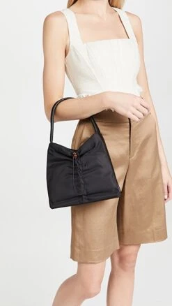 STAUD Felix Nylon Shoulder Bag -Staud Store staud308901b002 1624998409966 2 0. UX357 QL90