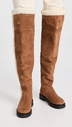 STAUD Rowan Over The Knee Shearling Boots -Staud Store staud3129210681 1670343805547 2 0. UX357 QL90