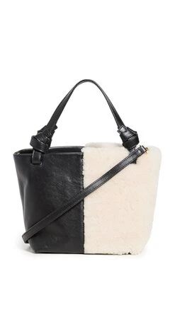 STAUD Ida Mini Shearling Tote -Staud Store staud3135010976 1665675591795 2 0. UX357 QL90