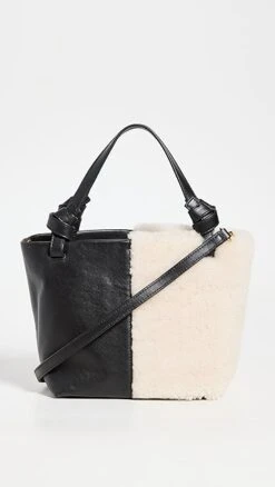 STAUD Ida Mini Shearling Tote