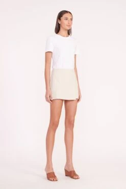 TOUR SKIRT | OAT MILK 3 TOUR SKIRT | OAT MILK -Staud Store tour skirt oat milk 05787 web