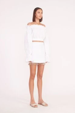 TRISTAN TOP | WHITE -Staud Store tristan top white 01760 web