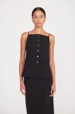 UNA TOP | BLACK -Staud Store una top black 8 5fed55a9 c4ce 4262 82a6 04428c32692f