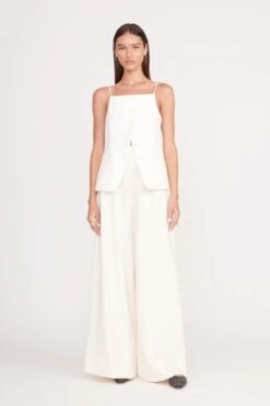 CALEB PANT | ECRU -Staud Store una top ecru 1 b064bf5e 388f 4219 8e54 45fb3d759751