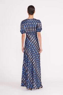 VAUGHN DRESS | PAINTED ARGYLE BLACK 4 VAUGHN DRESS | PAINTED ARGYLE BLACK -Staud Store vaughn dress painted argyle black 1