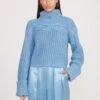VERNACULAR SWEATER | FRENCH BLUE -Staud Store vernacular sweater french blue 5