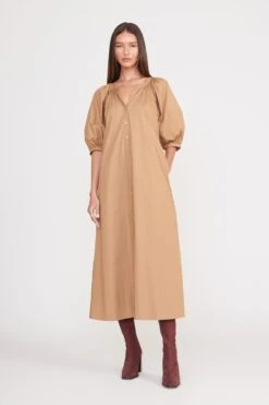 VINCENT DRESS | CAMEL -Staud Store vincent dress camel 3 web 71270a04 fe2e 4bb3 91f2 4d1ae42e30b2