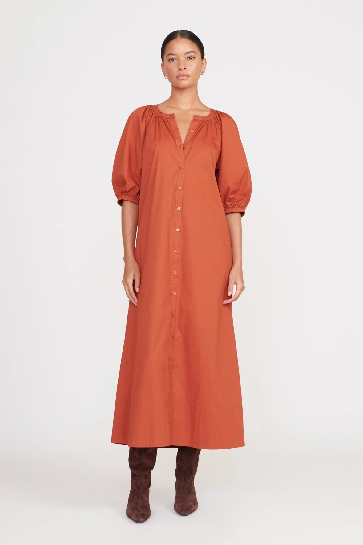 VINCENT DRESS | SPICE VINCENT DRESS | SPICE -Staud Store vincent dress spice 7 2939bdb7 bc92 49cf aeb8 06caae57a465