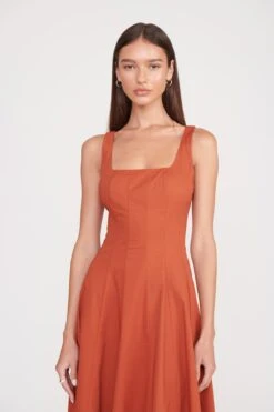 WELLS DRESS | SPICE -Staud Store wells dress spice 4 web 782e2b40 23cf 4474 9ab5 f06762e879f7