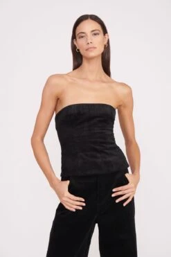 WOODGRAIN TOP | BLACK