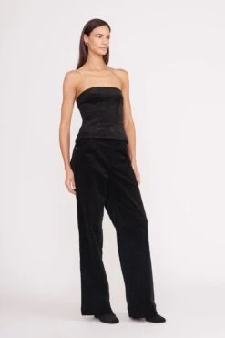 WOODGRAIN TOP | BLACK -Staud Store woodgrain top black 4 dd4811a4 2afe 488d af26 b8819b20b38d